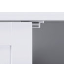 Freistehender Badezimmerschrank Aufbewahrungsschrank mit 2 Türen und 2 verstellbaren Einlegeböden, Weiß