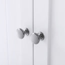 Freistehender Badezimmerschrank Aufbewahrungsschrank mit 2 Türen und 2 verstellbaren Einlegeböden, Weiß