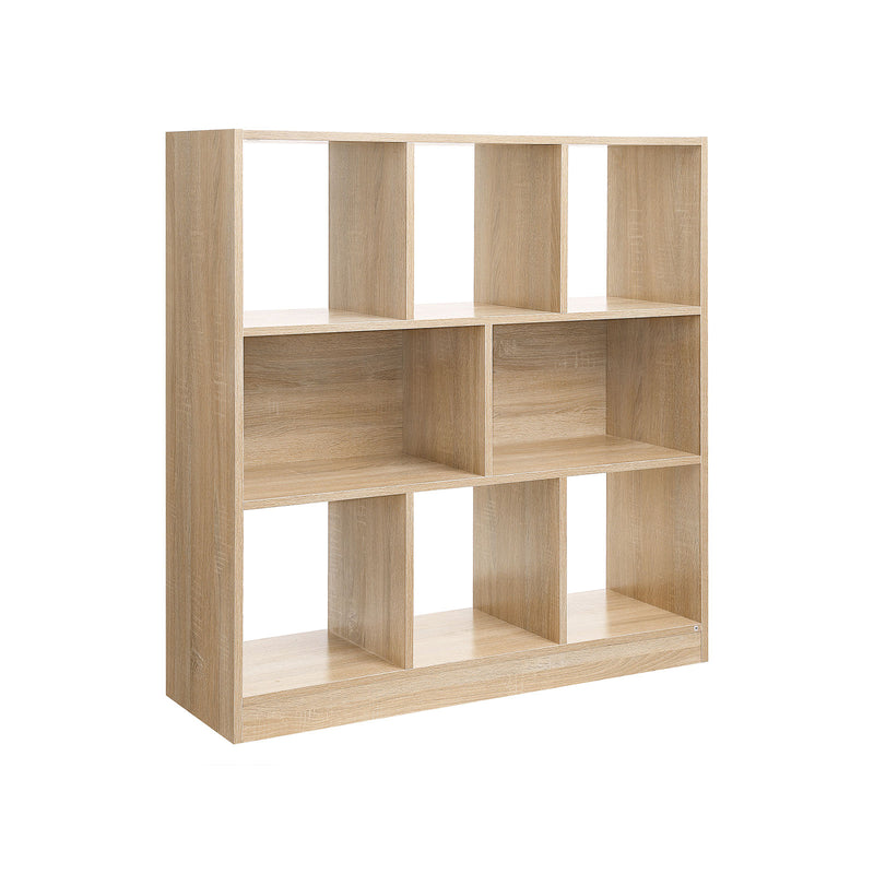 Bücherregal, Bücherregal aus Holz mit offenen Fächern, freistehendes Regal für Wohnzimmer, Schlafzimmer, Kinderzimmer