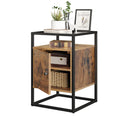  Nachttisch, Nachttischchen, Glas Beistelltisch mit Schrank, End Tisch, für Schlafzimmer,