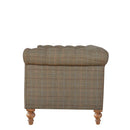 Chesterfield Zweisitzer-Sofa aus Mangoholz mit Multi-Tweed-Polsterung