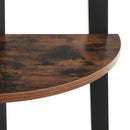 Eckregal, 5-stufiges industrielles Leiter-Bücherregal, Aufbewahrungsregal, mit Metallrahmen