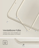 Kleiner runder Couchtisch, Beistelltisch mit Stoffkorb, Aufbewahrung