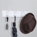 Wandgarderobe mit 4 Metallhaken, Wandhakenleiste aus Holz für Schlafzimmer