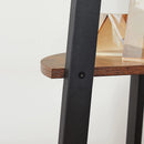 Eckregal, 4-stufiges industrielles Aufbewahrungsregal, Leiter-Bücherregal,