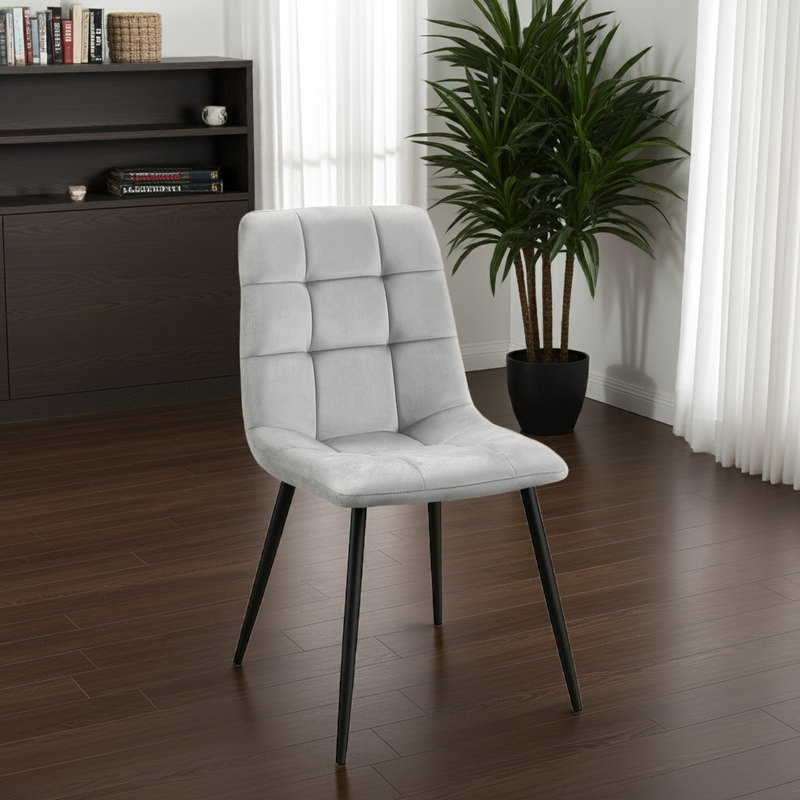 4er-Set Esszimmerstühle bequeme Lehne, bis 150 kg, Bodenschutz