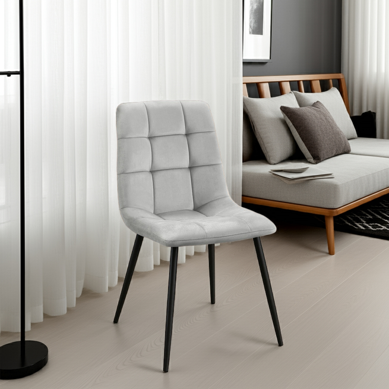 4er-Set Esszimmerstühle bequeme Lehne, bis 150 kg, Bodenschutz