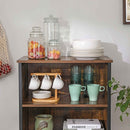 Standschrank, Aufbewahrungsschrank, Küchenschrank mit 2 offenen Fächern,