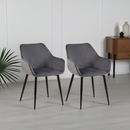 2er Set Esszimmerstühle Moderner Stuhl  Gestell aus Stahl Für Küche, Esszimmer, Café