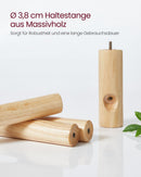 Standgarderobe, Garderobenständer aus Massivholz, Baumgarderobe mit 8 Haken