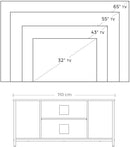 TV-Ständer bis 50 Zoll, Fernsehschrank mit offenen Regalen, für Wohnzimmer