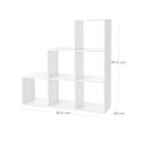 Treppenregal Bücherregal Stufenregal mit 6 Würfel Leiterregal Raumteiler Würfelregal