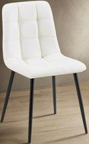 Moderner Esszimmerstuhl mit Kunstleder und Metallgestell