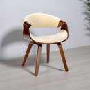 Esszimmerstuhl aus Holz Designerstuhl mit Kunststoff-Sitzschale Moderner Skandi-Look Für Küche & Esszimmer Einzelstuhl