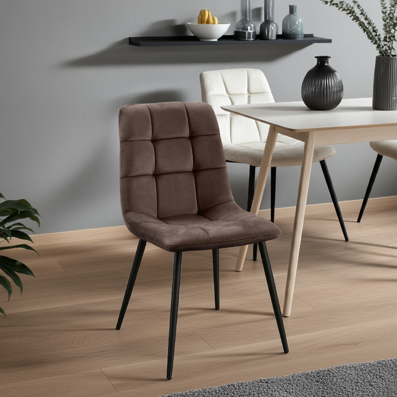 4er-Set Esszimmerstühle bequeme Lehne, bis 150 kg, Bodenschutz