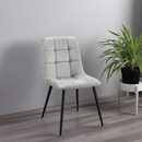 4er-Set Esszimmerstühle bequeme Lehne, bis 150 kg, Bodenschutz