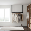 Kleiderstange mit 12 Haken für Deckenmontage Garderobenstange Metall 50 kg belastbar