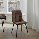 Modernes 4er-Set Esszimmerstühle mit Samtbezug und gepolsterter Rückenlehne