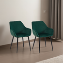 2er Set Esszimmerstühle Moderner Stuhl  Gestell aus Stahl Für Küche, Esszimmer, Café