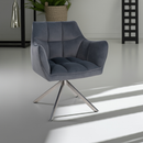 Premium Esszimmerstuhl mit Samtbezug Einzelstuhl Moderne Designerstuhl mit Metallgestell für Küche & Esszimmer