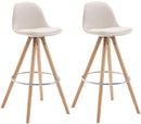 2er Set Barhocker Franklin Stoff rund