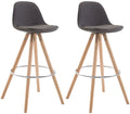 2er Set Barhocker Franklin Stoff rund