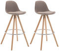 2er Set Barhocker Franklin Stoff rund