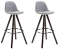 2er Set Barhocker Franklin Stoff Square