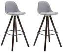 2er Set Barhocker Franklin Stoff Square