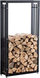 Kaminholzständer Regal 25x80x150 , Edelstahl, Stahl - kleinigkeits.de