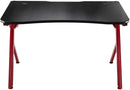 Gaming Tisch Gaming Schreibtisch Gamer Tisch Ergonomischer PC Tisch schwarz/rot mit  Kabelführungsösen - kleinigkeits.de