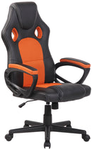 Ergonomischer Gaming-Stuhl | Racing Bürostuhl Fire | Verstellbare Rückenlehne & Sitzhöhe | Kunstleder