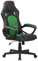 Ergonomischer Gaming-Stuhl | Racing Bürostuhl Fire | Verstellbare Rückenlehne & Sitzhöhe | Kunstleder