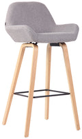 Barhocker Newnan Stoff 4-Fuß Gestell