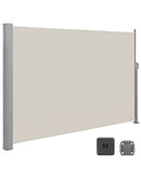  200 x 350 cm (H x L), Side Awning for Balcony and Terrace, Privacy Protection, Sun Shade, Side Blind, Beige GSA205E02