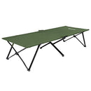 Foldable Camping Bed, Portable Camp Cot Load up to 260 kg, for Hiking and Outdoor Use, 205 x 75 x 46 cm, Navy Green GCB25J