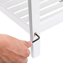 Natural Bamboo 2-Tier Shoe Rack, Shelf for Shoes Plants Books, for Living Room Hallway Bedroom Bathroom, 70 x 26 x 33 cm, White LBS02WT