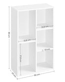 Bücherregal, Kinderbücherregal aus Holz mit 5 Fächern, bodenstehendes Aufbewahrungselement für Akten