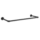 Wall-Mounted Clothes Rail, Industrial Pipe Hanging Rail for Clothes, Space-Saving, Heavy-Duty, 92 x 30 x 7.5 cm, Easy Assembly, for Small Space, Black HSR67BK