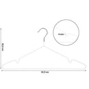 Metal Hangers, 20 Pack Non-Slip Clothes Hangers, 0.4 cm Thick, Space Saving, 360° Swivel Hooks, for Coats, Shirts, Blouses, Dresses, Tops, PVC Coating, White CRI33WT20
