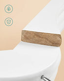 Wooden Hangers, Set of 20, Coat Hangers, Clothes Hangers, with Shoulder Notches, Anti-Slip Trousers Bar, 360° Swivel Hook, for Suits, Shirts, Coats, White and Silver CRW03W-20