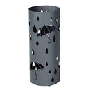Metal Umbrella Stand, Umbrella Holder with Water Tray and Hooks, 19.5 x 49 cm (Dia. x H), Round, Matte Anthracite Grey LUC23AG