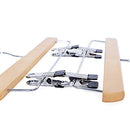 Skirt, Pack of 8, Solid Wood Trousers Hangers, with Non-Slip Clips for Pants Slacks, Shorts, Natural CRW008-8, 35.5 x 16.2 x 1.1 cm