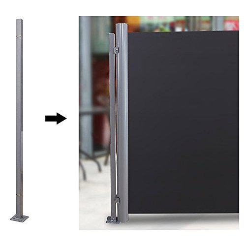 GSA002 Cassette Holder Post, Retractable Single Side Awning Accessory, No Wall Mounting of Awning Required, Awning Accessories for Floor Mounting, 11.5 x 11.5 x 152 cm, Grey