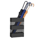 Metal Umbrella Stand, Rectangular Umbrella Holder Rack, with Removable Drip Tray, Lattice Cutouts, Black ULUC02BK