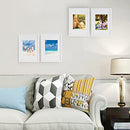 Picture Frame Set of 3, A3 (29.7 x 42 cm) without Mat, A4 (21 x 29.7 cm) with Mat, Glass Front, Home and Office, White MDF Photo Frames RPF03WT