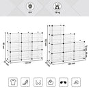 Würfelaufbewahrung mit Türen, Schuhregal, Ordnungseinheit aus Kunststoff mit Trennwänden, inklusive Gummihammer, für Kleiderschrank, Wohnzimmer, Schlafzimmer, Weiß