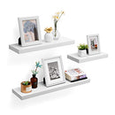 Floating Shelf, Wall Shelf for Photos, 60 cm, Decorations, in Living Room, Kitchen, Hallway, Bedroom, Bathroom, White LWS26WT