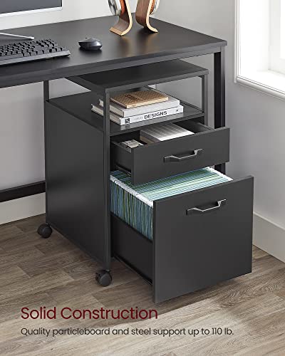 File Cabinet with 2 Drawers, Black OFC071B16