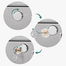 Mailbox, Wall-Mounted Post Letter Box, Capped Lock with Copper Core, Newspaper Holder, Viewing Windows, and Nameplate, Easy to Install, Silver GMB020S02